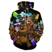 Unisex Adults Five Nights At Freddy's Hoodies Pullover Weatshirts Cosplay Jacket Cartoon Game Printed Top For Men Women